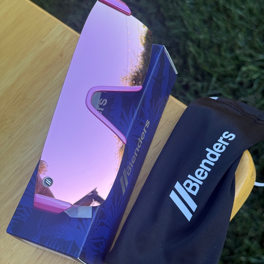 Blenders Pink Kingpin Mirrored Shield Sunglasses